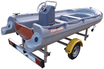 bateau FUN YAK 390 sur REMORQUE